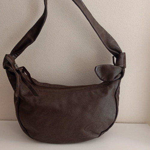 Blumarine vintage shoulder bag leather, like new, brown