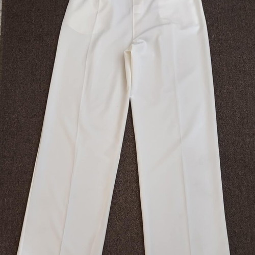 High-waist straight-leg pants vanilla color size M new