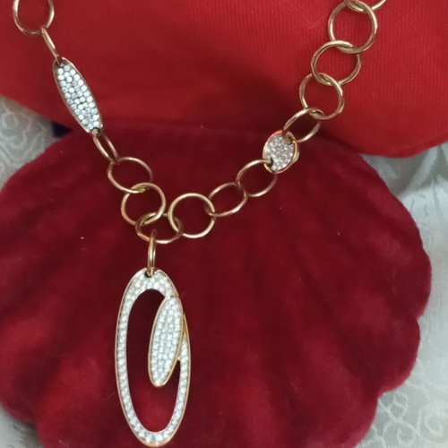Swarovski vintage necklace with rings