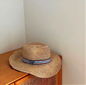Prada Woven Raffia Sun Hat