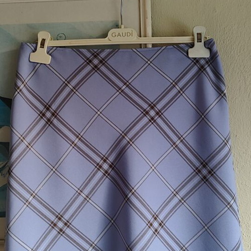 Zara Basic Midi Skirt A-Line Size L 40 Used, Pastel Lilac Brown