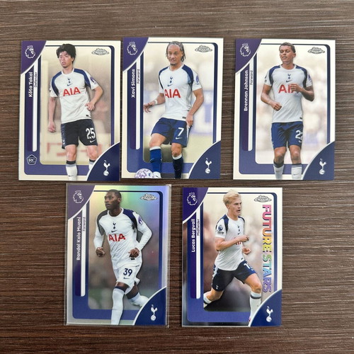 Topps Chrome EPL 2025-26 Tottenham Hotspur card lot 5 premium cards new