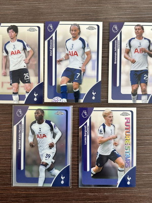 Topps Chrome EPL 2025-26 Tottenham Hotspur card lot 5 premium cards new