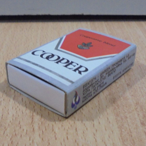 Cooper cigarettes old matchbox unused