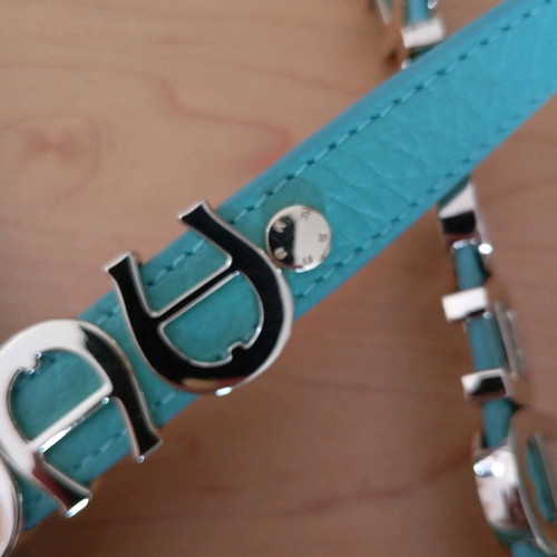 Aigner leather crossbody bag like new, turquoise