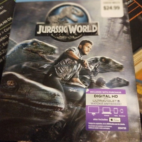 Jurassic World Blu-ray + DVD + Digital HD like new