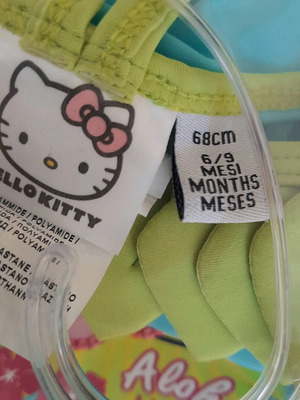 Ολοσωμο μαγιό Hello Kitty για 6-9 μηνών, 68 εκ. καινούργιο