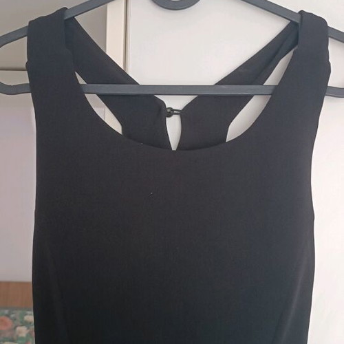 Maxi dress black like new with back slits size M