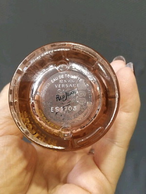 Versace Red Jeans perfume bottle used, empty