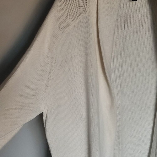 Mango long knit cardigan, off-white, size EUR XL (USA L)