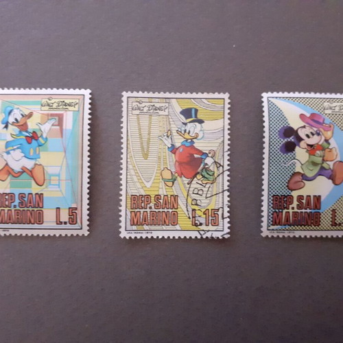 San Marino Walt Disney stamp set 7 pcs, like new