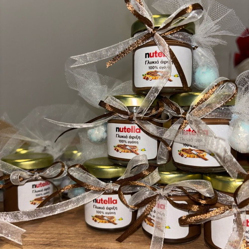 Wedding and baptism favor with handmade chocolate jar made to order