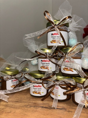 Wedding and baptism favor with handmade chocolate jar made to order