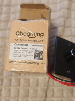 Obeaming OB-12V-LDS-V-EU PWM 12V DC ντίμερ με περιστροφικό ρυθμιστή