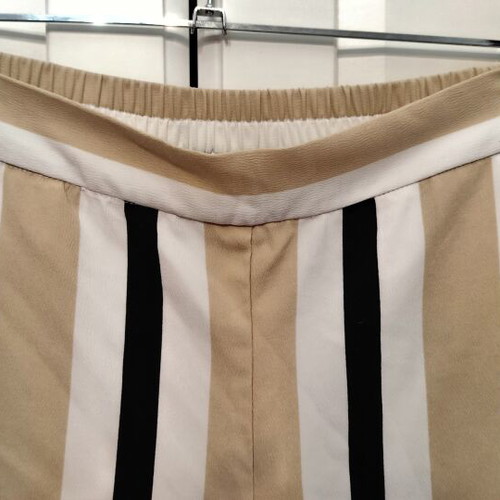 Wide-leg pants like new, white and beige, size S