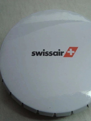 Swissair Airlines golf set in metal box new