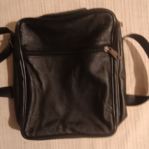 Black shoulder travel bag, new