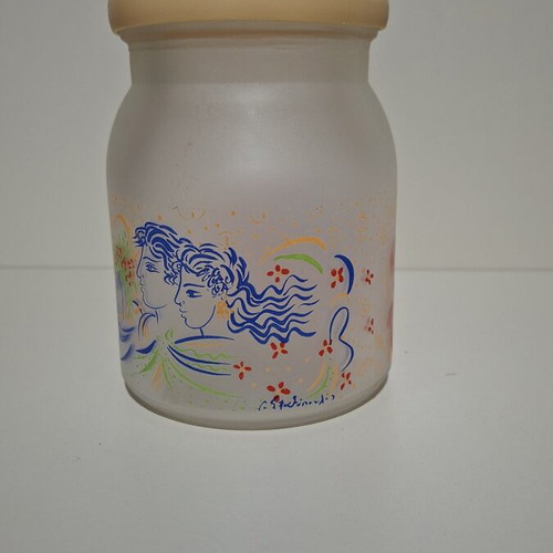 Collectible Storage Jars with Stathopoulos Designs like new, set of 3