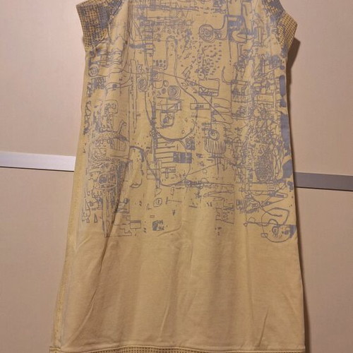 Diesel yellow dress used, thick cotton sleeveless, small-medium