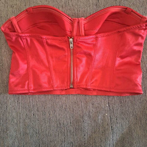 Women's bustier red like new without straps, size XS