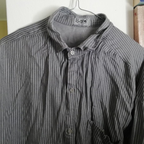 Blend gray striped shirt used, one size, winter