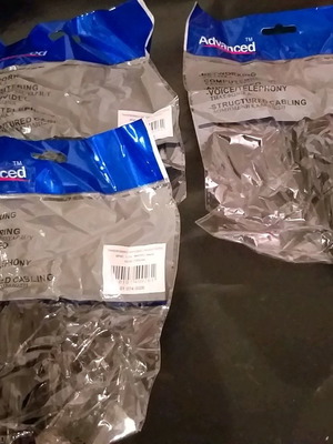 Black telephone cable 5m new