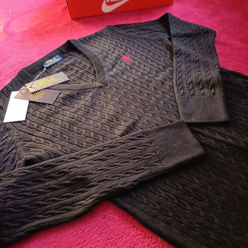Ralph Lauren Knit Polo L new with tags, black