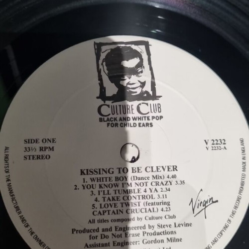 Culture Club Kissing to Be Clever vinyl used