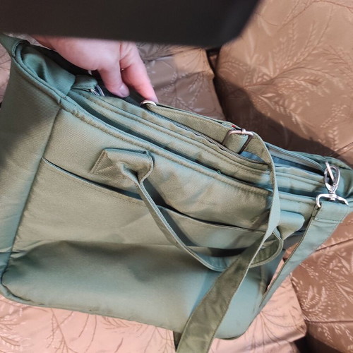 Leclerc changing bag crossbody sage green large like new