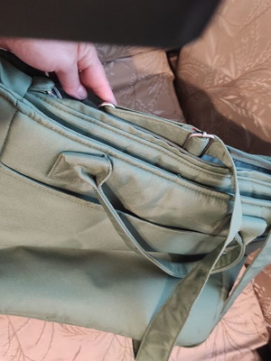 Leclerc changing bag crossbody sage green large like new