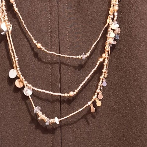 Necklace new in beige and pink shades