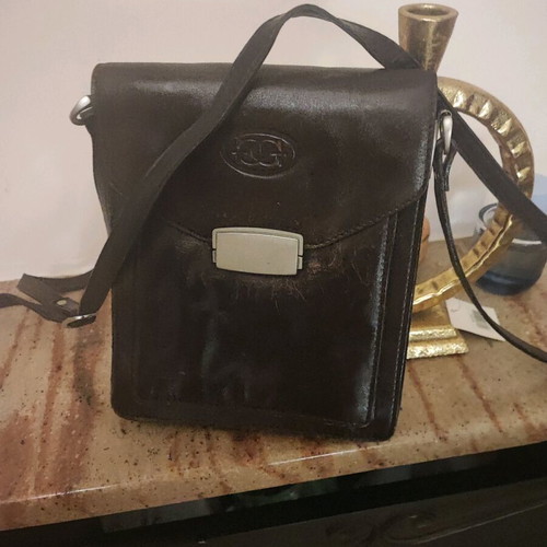 Leather men's bag like new brown