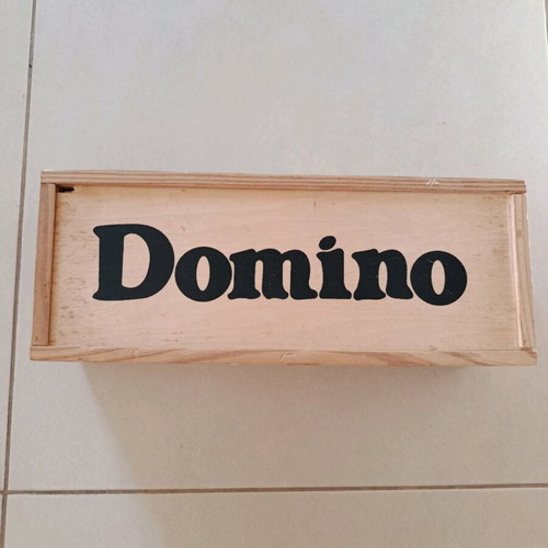 Wooden Domino board game 27 pieces used