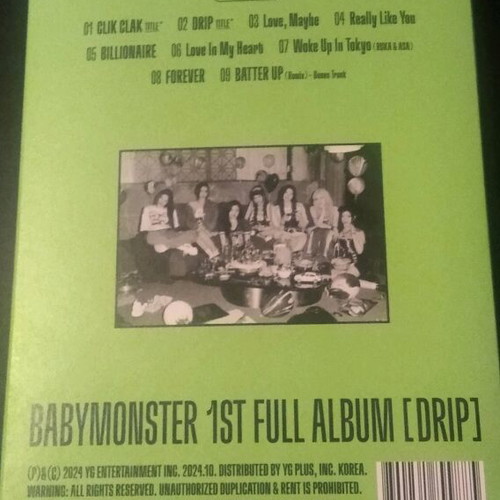 Babymonster Drip Yg Tag Album Ver. like new, Ruka edition without CD