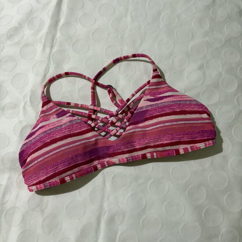 Hollister bikini top like new, striped pink shades, size XS
