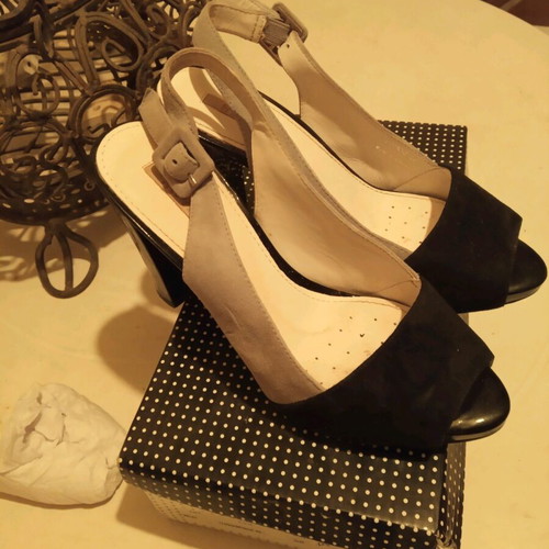 Geox sandals used, gray and black, size 36