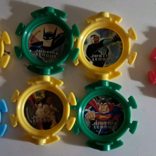 Legion of Superheroes magnetic spinning tops used