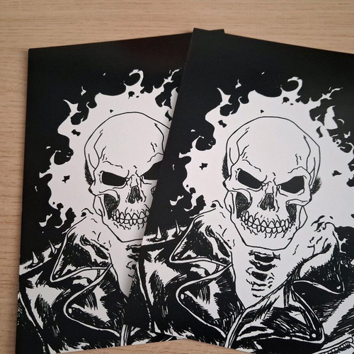 Art prints Ghost Rider and Luffy new, black and white