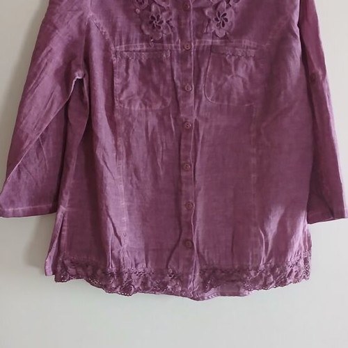 Damiano Milano boho shirt, purple, XXL