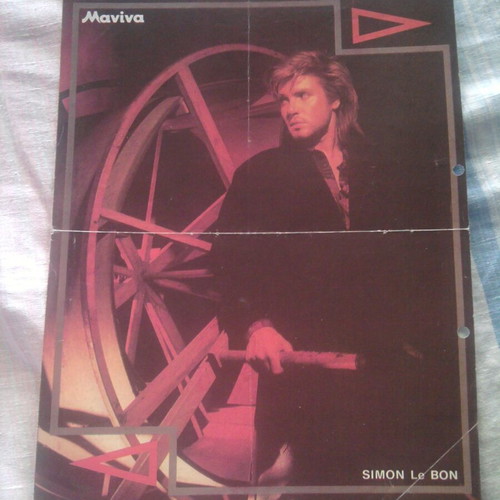 Duran Duran & Michael J. Fox poster used, Manina magazine 27.5x20.5