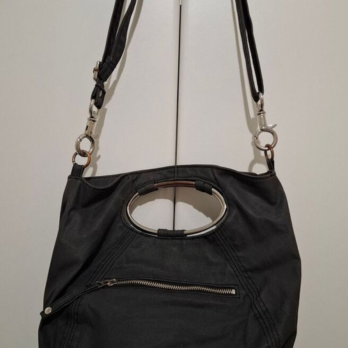 Diesel women's large shopper bag used, black, vintage 1990s