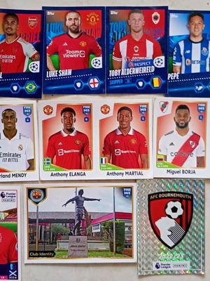 Panini αυτοκόλλητα ποδοσφαίρου μεταχειρισμένα, πακέτο με Champions League, Premier League, FIFA 365