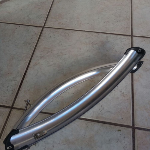 Bicycle fenders new silver rubber plastic