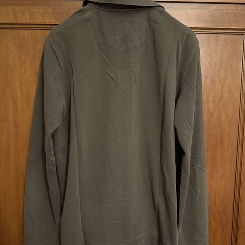 HUGO BOSS men's long-sleeve polo Pima Cotton khaki