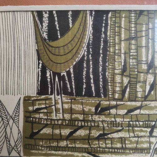 Vasso Katraki artwork like new, woodcut print 1956