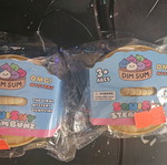 Dumpling Squishy mini set like new with glitter