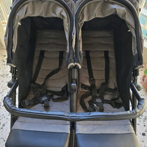 Peg Perego Book twin stroller like new with adapters and cup holders