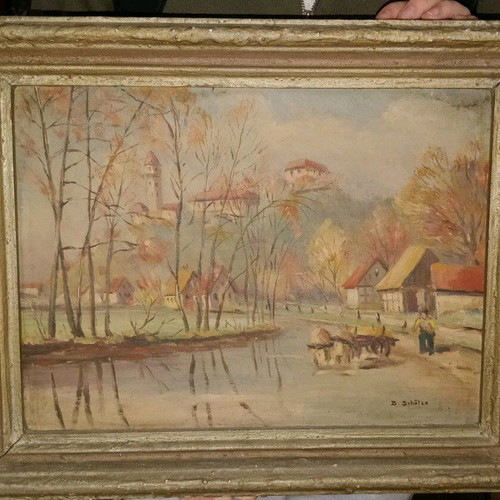 Collectible painting used, signed by a known painter