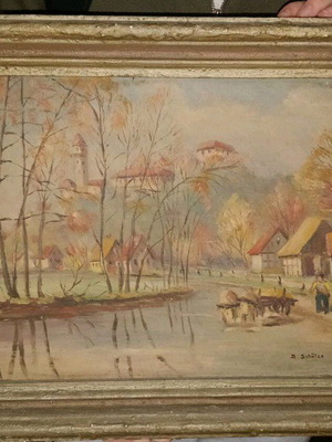 Collectible painting used, signed by a known painter