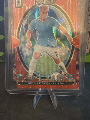 2024-25 Select Serie A Gustav Isaksen Futures Red Wave RC card like new